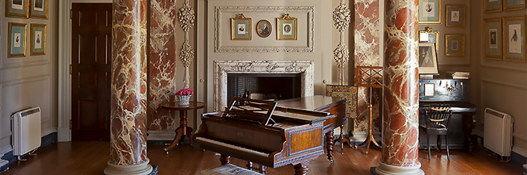 The Cobbe Collection, pianos in an ornate formal setting