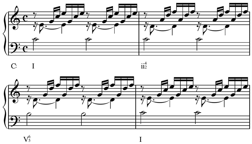 Piano score, J. S. Bach, The Well Tempered Clavier, Book 1, Prelude 1, Opening